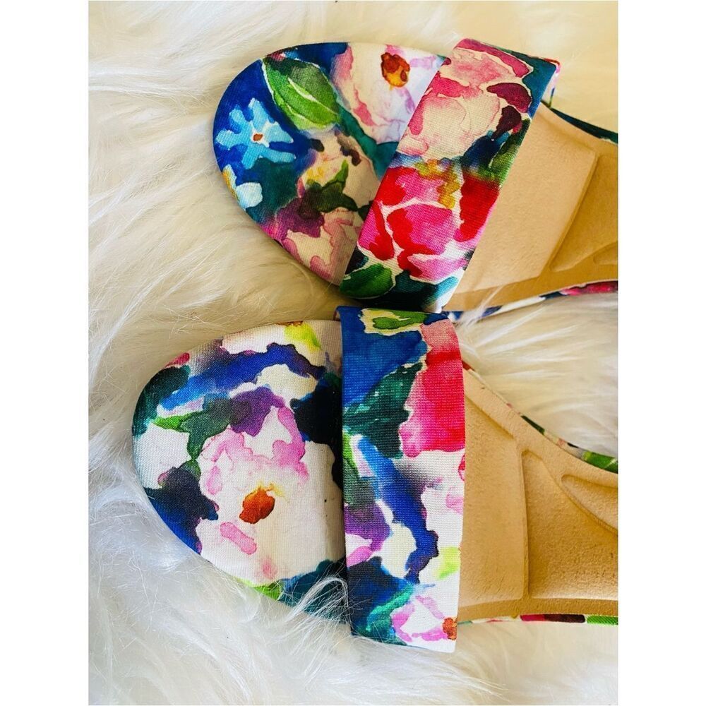 🛍️ Chinese Laundry Floral Ankle-Strap Heels - Multi Color. Size 7.5 - Picture 9 of 10